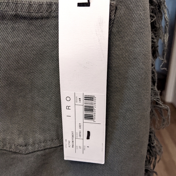 NWT IRO Paris Movement Fringe-Trimmed Cropped Jeans Size 27 - Picture 9 of 15